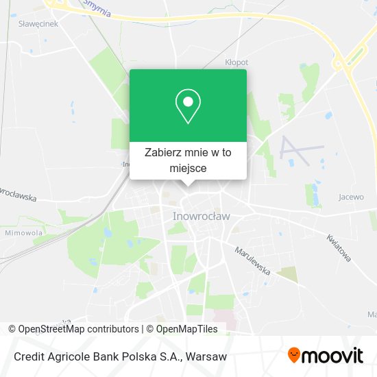 Mapa Credit Agricole Bank Polska S.A.