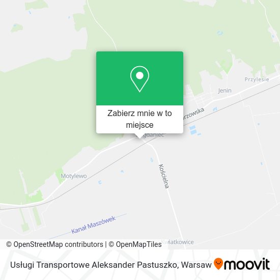 Mapa Usługi Transportowe Aleksander Pastuszko