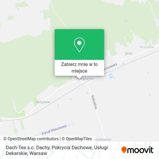 Mapa Dach-Tex s.c. Dachy, Pokrycia Dachowe, Usługi Dekarskie