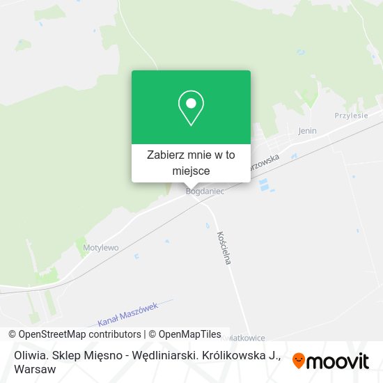 Mapa Oliwia. Sklep Mięsno - Wędliniarski. Królikowska J.