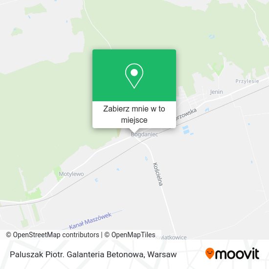 Mapa Paluszak Piotr. Galanteria Betonowa