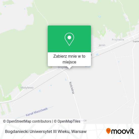 Mapa Bogdaniecki Uniwersytet III Wieku