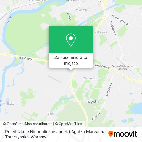 Mapa Przedszkole Niepubliczne Jacek i Agatka Marzanna Tatarzyńska