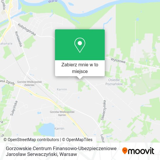 Mapa Gorzowskie Centrum Finansowo-Ubezpieczeniowe Jarosław Serwaczyński