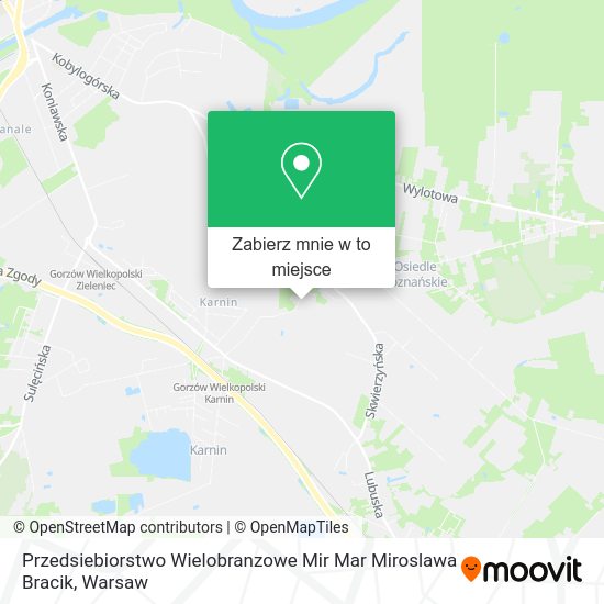 Mapa Przedsiebiorstwo Wielobranzowe Mir Mar Miroslawa Bracik