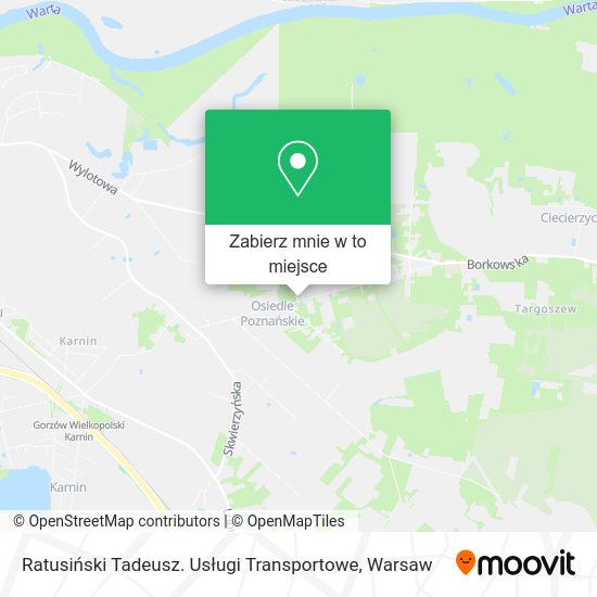 Mapa Ratusiński Tadeusz. Usługi Transportowe