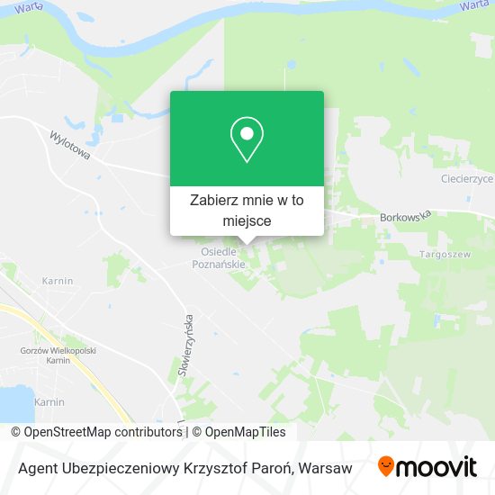 Mapa Agent Ubezpieczeniowy Krzysztof Paroń