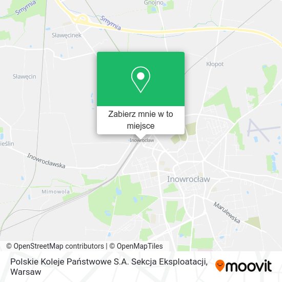 Mapa Polskie Koleje Państwowe S.A. Sekcja Eksploatacji