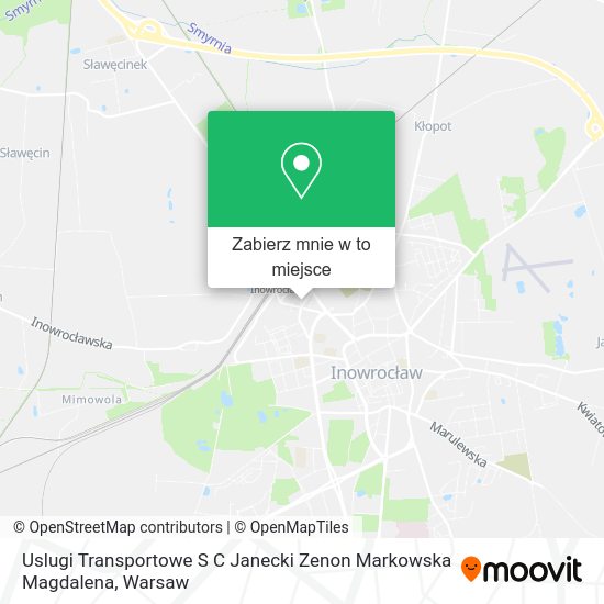 Mapa Uslugi Transportowe S C Janecki Zenon Markowska Magdalena