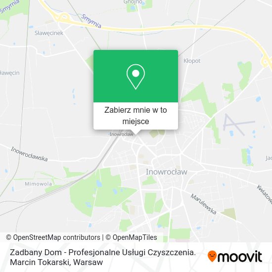 Mapa Zadbany Dom - Profesjonalne Usługi Czyszczenia. Marcin Tokarski