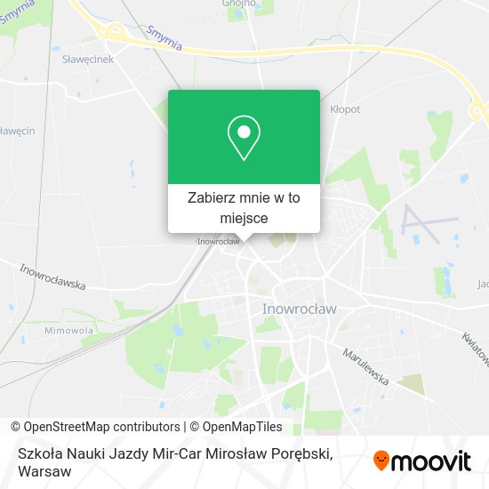 Mapa Szkoła Nauki Jazdy Mir-Car Mirosław Porębski