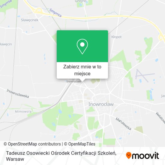 Mapa Tadeusz Osowiecki Ośrodek Certyfikacji Szkoleń