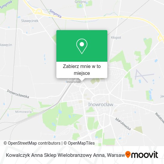 Mapa Kowalczyk Anna Sklep Wielobranzowy Anna