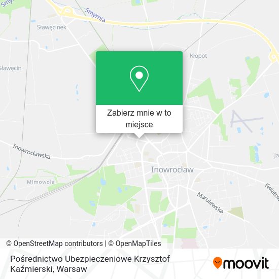 Mapa Pośrednictwo Ubezpieczeniowe Krzysztof Kaźmierski