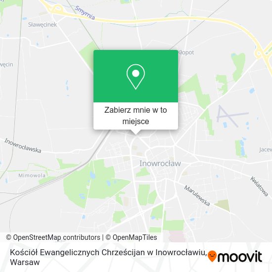 Mapa Kościół Ewangelicznych Chrześcijan w Inowrocławiu