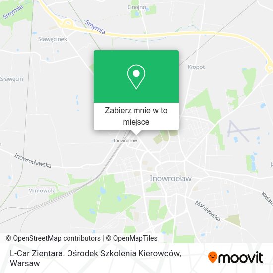 Mapa L-Car Zientara. Ośrodek Szkolenia Kierowców