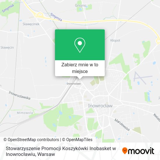 Mapa Stowarzyszenie Promocji Koszykówki Inobasket w Inowrocławiu