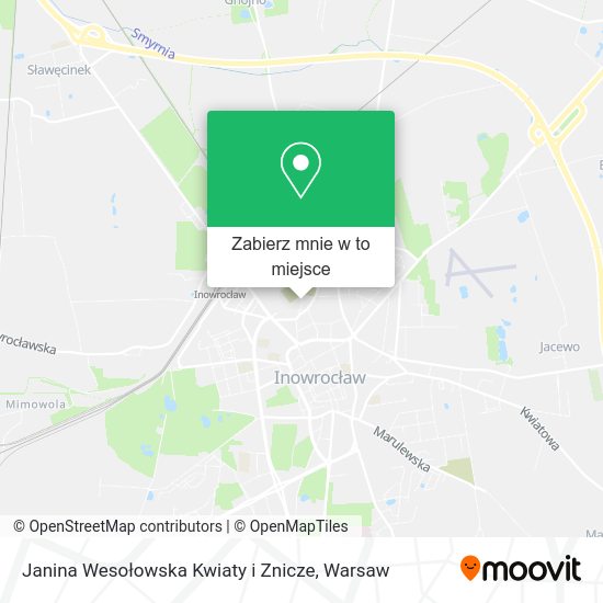 Mapa Janina Wesołowska Kwiaty i Znicze