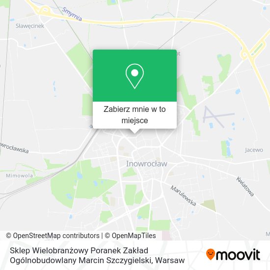 Mapa Sklep Wielobranżowy Poranek Zakład Ogólnobudowlany Marcin Szczygielski