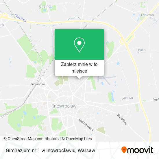 Mapa Gimnazjum nr 1 w Inowrocławiu