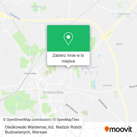 Mapa Oleśkowski Waldemar, inż. Nadzór Robót Budowlanych