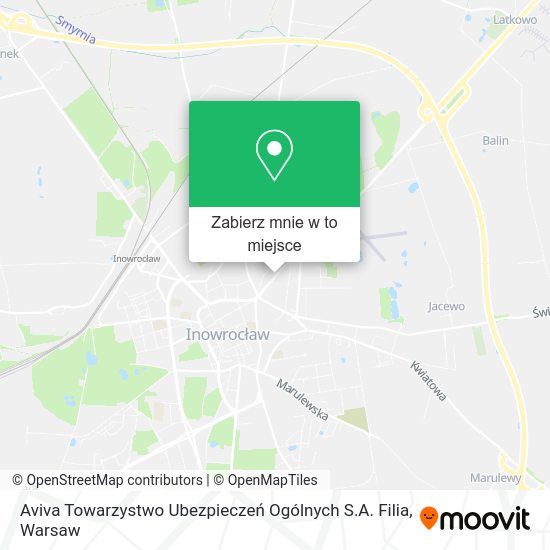 Mapa Aviva Towarzystwo Ubezpieczeń Ogólnych S.A. Filia