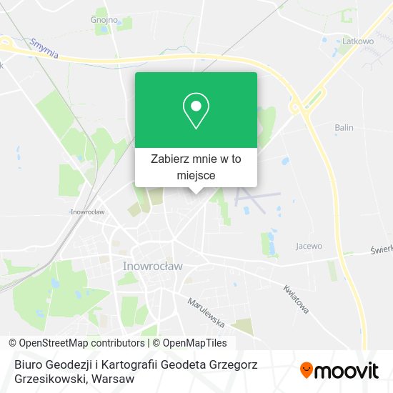 Mapa Biuro Geodezji i Kartografii Geodeta Grzegorz Grzesikowski