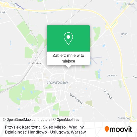 Mapa Przysiek Katarzyna. Sklep Mięso - Wędliny. Działalność Handlowo - Usługowa