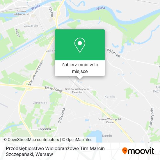 Mapa Przedsiębiorstwo Wielobranżowe Tim Marcin Szczepański