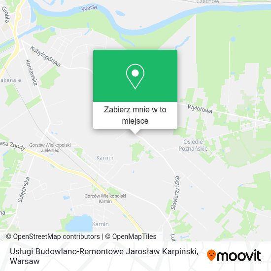 Mapa Usługi Budowlano-Remontowe Jarosław Karpiński