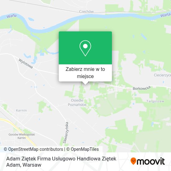 Mapa Adam Ziętek Firma Usługowo Handlowa Ziętek Adam