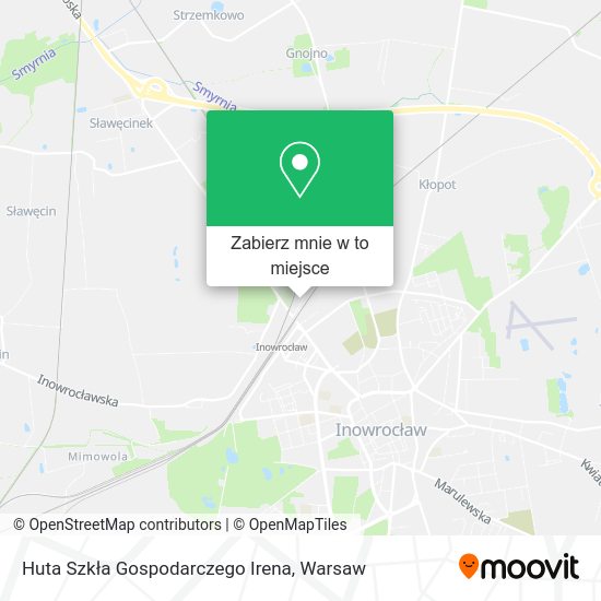 Mapa Huta Szkła Gospodarczego Irena