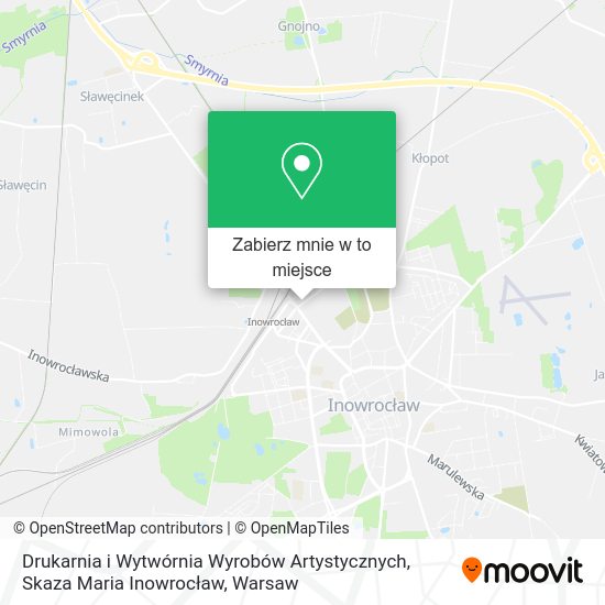 Mapa Drukarnia i Wytwórnia Wyrobów Artystycznych, Skaza Maria Inowrocław