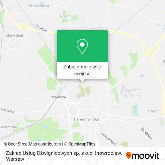 Mapa Zakład Usług Dźwignicowych sp. z o.o. Inowrocław