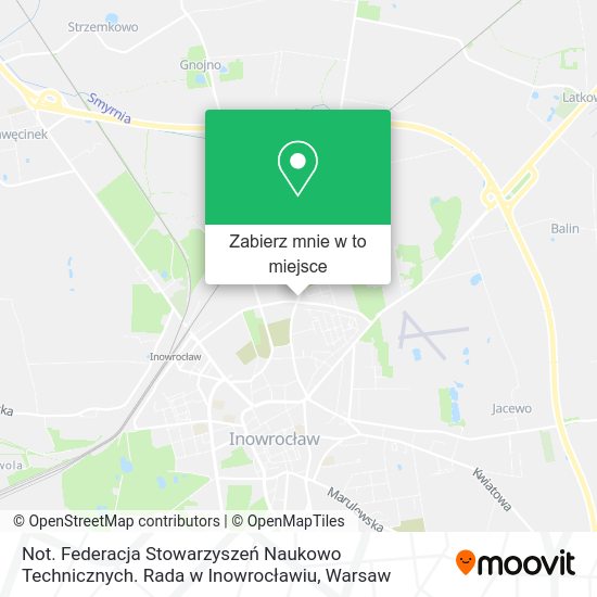 Mapa Not. Federacja Stowarzyszeń Naukowo Technicznych. Rada w Inowrocławiu