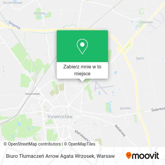 Mapa Biuro Tłumaczeń Arrow Agata Wrzosek