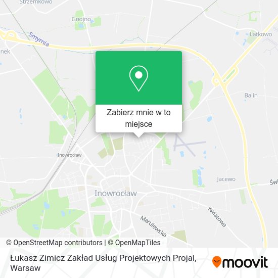 Mapa Łukasz Zimicz Zakład Usług Projektowych Projal