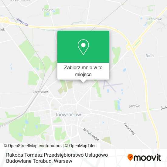 Mapa Rakoca Tomasz Przedsiębiorstwo Usługowo Budowlane Torabud