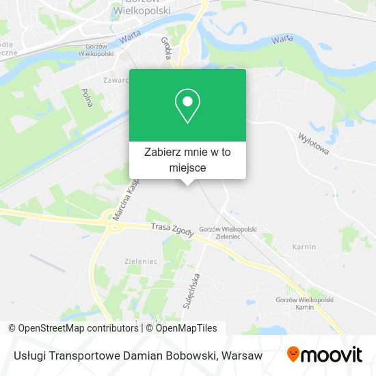 Mapa Usługi Transportowe Damian Bobowski