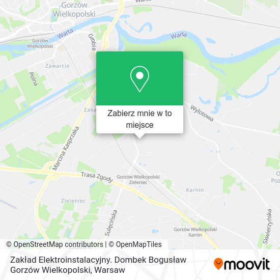 Mapa Zakład Elektroinstalacyjny. Dombek Bogusław Gorzów Wielkopolski