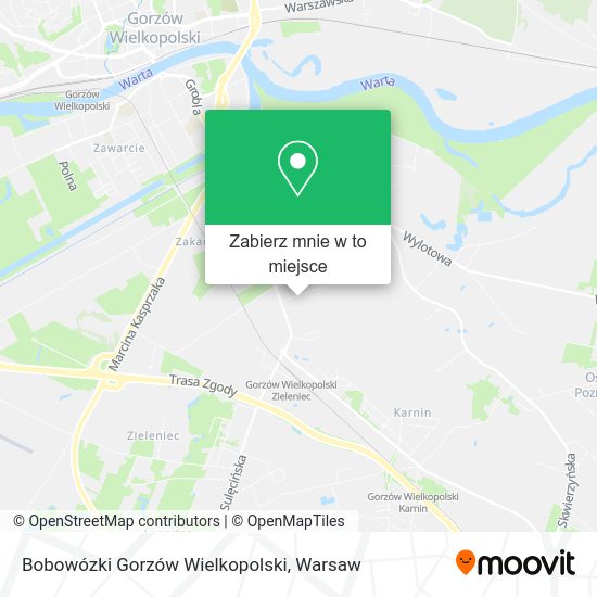 Mapa Bobowózki Gorzów Wielkopolski