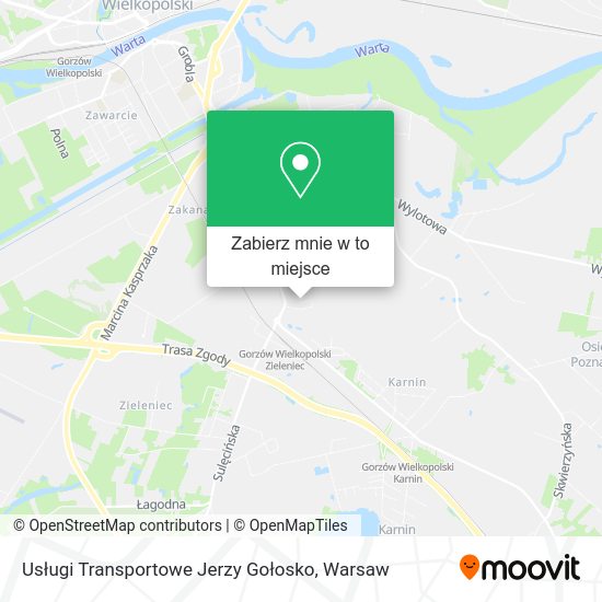 Mapa Usługi Transportowe Jerzy Gołosko