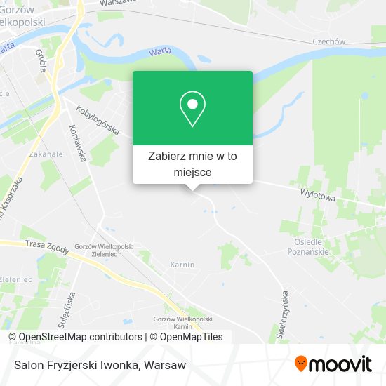 Mapa Salon Fryzjerski Iwonka