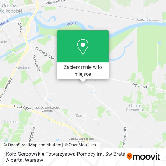 Mapa Koło Gorzowskie Towarzystwa Pomocy im. Św Brata Alberta