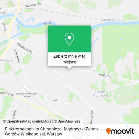 Mapa Elektromechanika Chłodnicza. Mądrawski Zenon Gorzów Wielkopolski