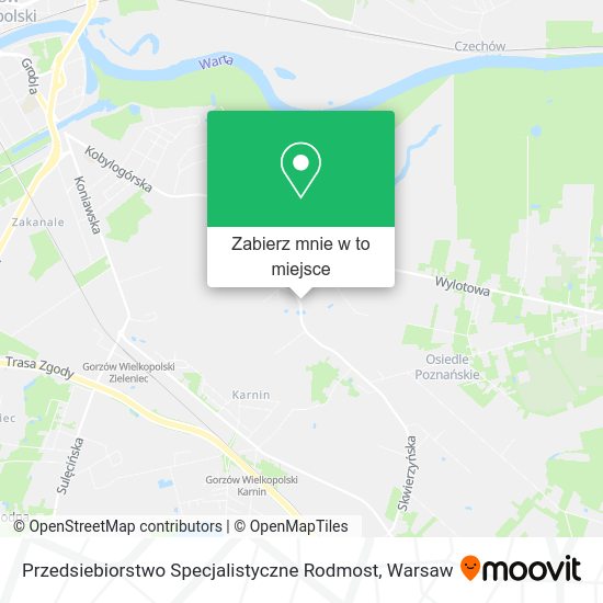 Mapa Przedsiebiorstwo Specjalistyczne Rodmost