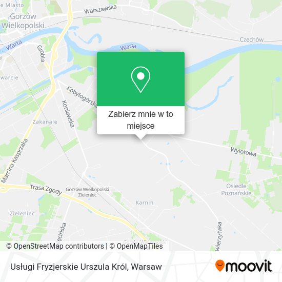 Mapa Usługi Fryzjerskie Urszula Król