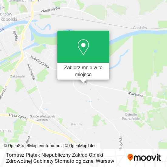 Mapa Tomasz Piątek Niepubliczny Zakład Opieki Zdrowotnej Gabinety Stomatologiczne