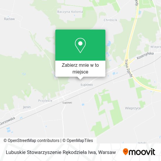 Mapa Lubuskie Stowarzyszenie Rękodzieła Iwa