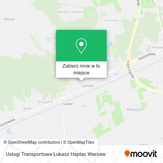 Mapa Usługi Transportowe Łukasz Haptar